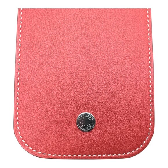 Hermes Swift Chevre Calfskin Leather Cuivre Credit Card Drivers License Wallet - Picture 5 of 6